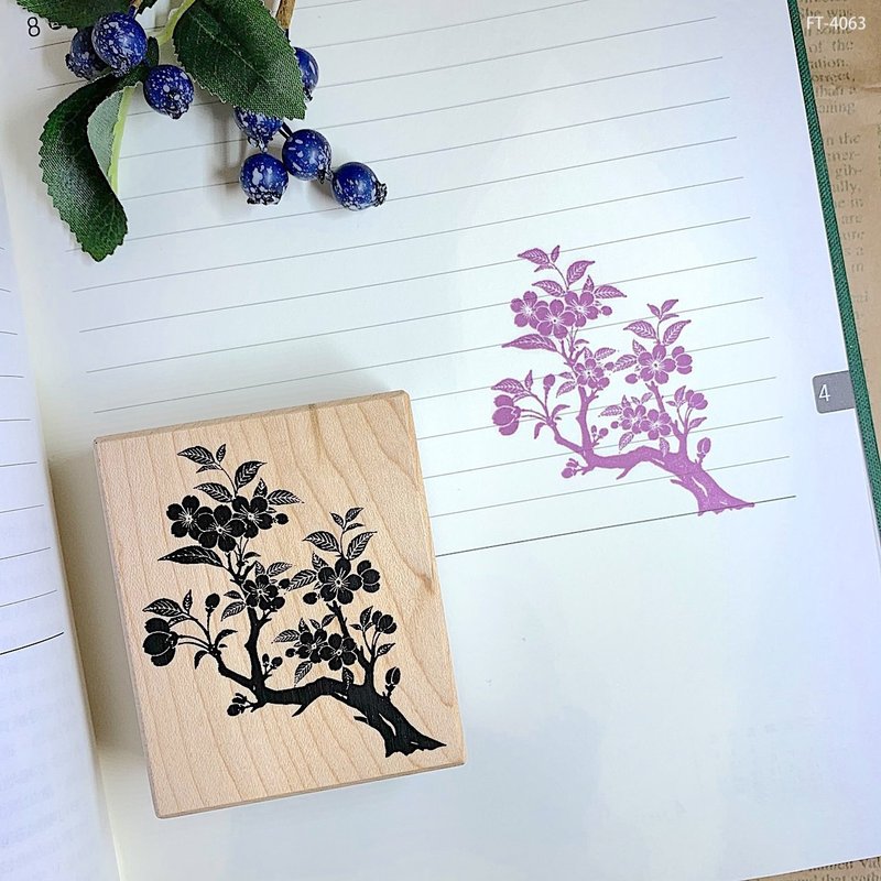 枫木印章-梅花剪影 FT-4063 - 印章/印台 - 木头 