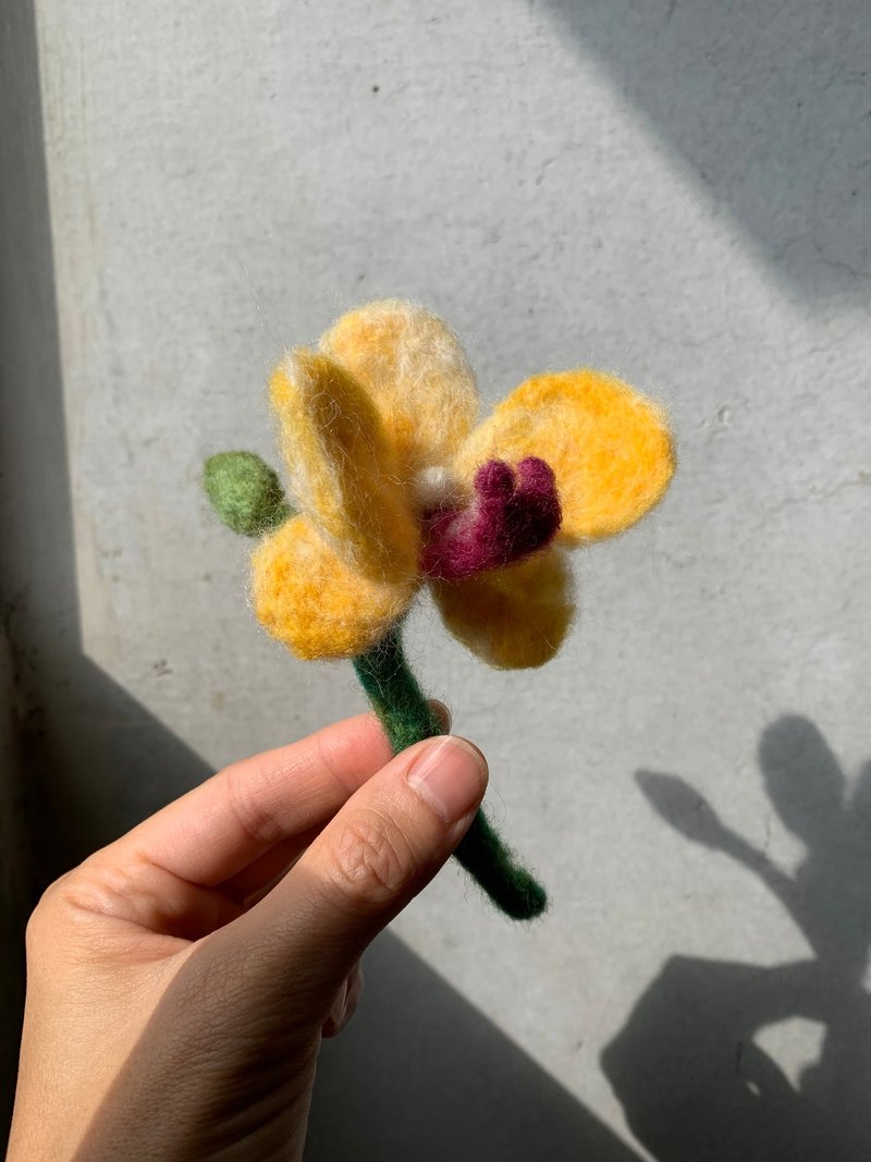 蝴蝶兰-射手座守护花 - 吊饰 - 羊毛 黄色