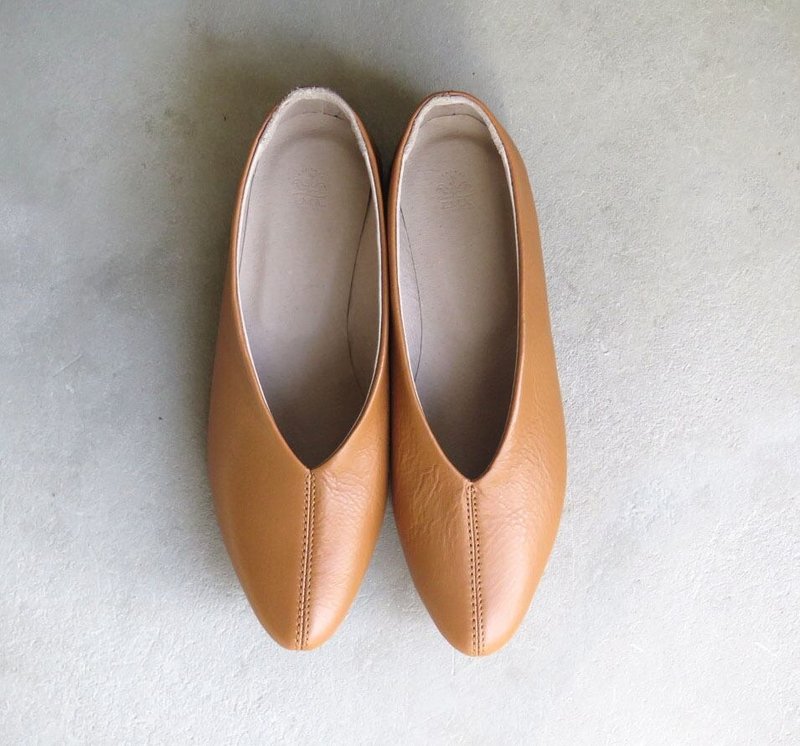 【随性时髦感满分！】驼色本革乐福鞋 ❄︎日本制造❄︎ - 女款休闲鞋 - 真皮 卡其色