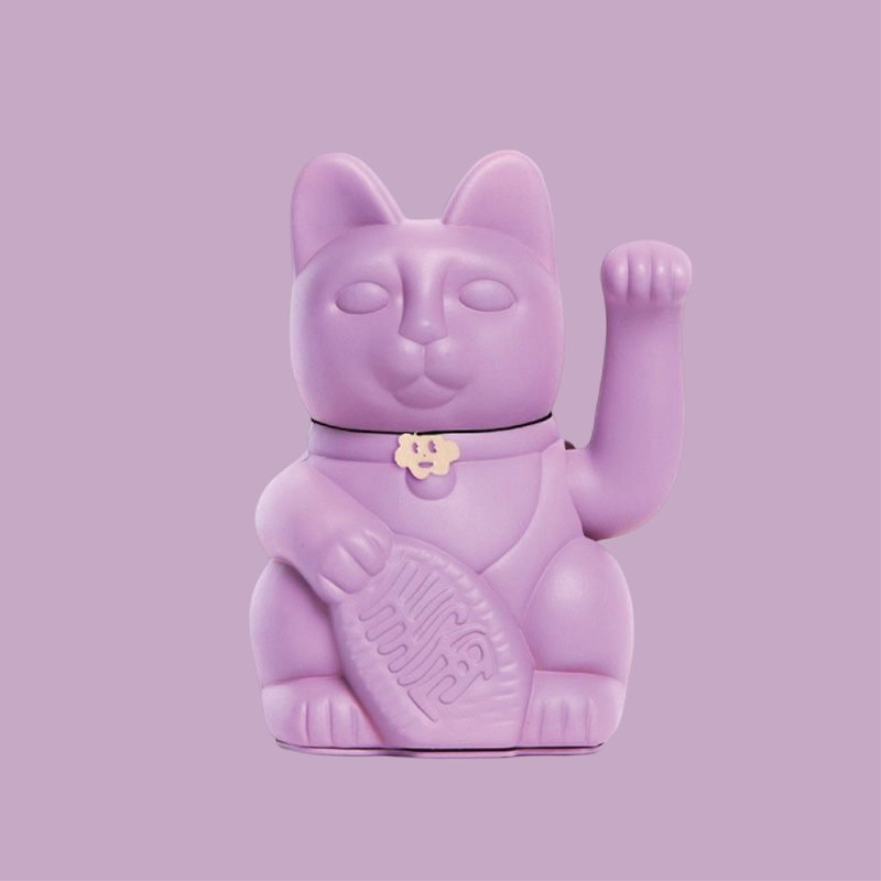 【Diminuto Cielo 招财猫】 Tiny Sky 幸运招财猫 - 淡紫色 18CM - 玩偶/公仔 - 其他材质 紫色