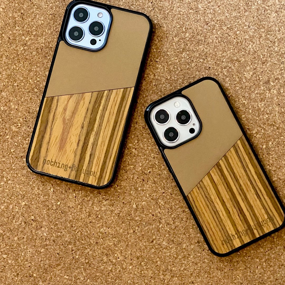 iPhone 13 min/ iPhone 13 / iPhone 13 Por / iPhone Por Max - 手机壳/手机套 - 木头 卡其色