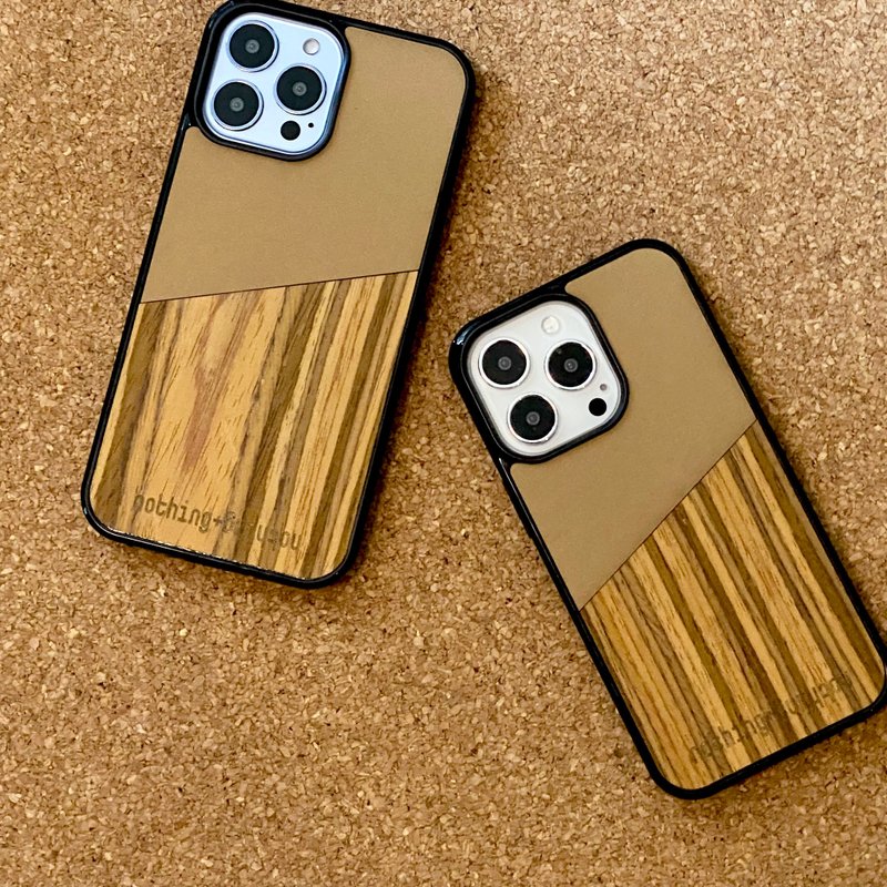 iPhone 13 min/ iPhone 13 / iPhone 13 Por / iPhone Por Max - 手机壳/手机套 - 木头 卡其色