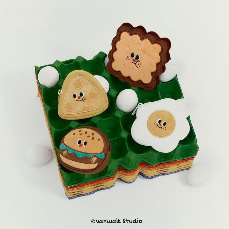 出走Vanwalk 台湾官方-面包屋系列-迷你卡通创意钥匙 零钱包 - 皮夹/钱包 - 聚酯纤维 多色