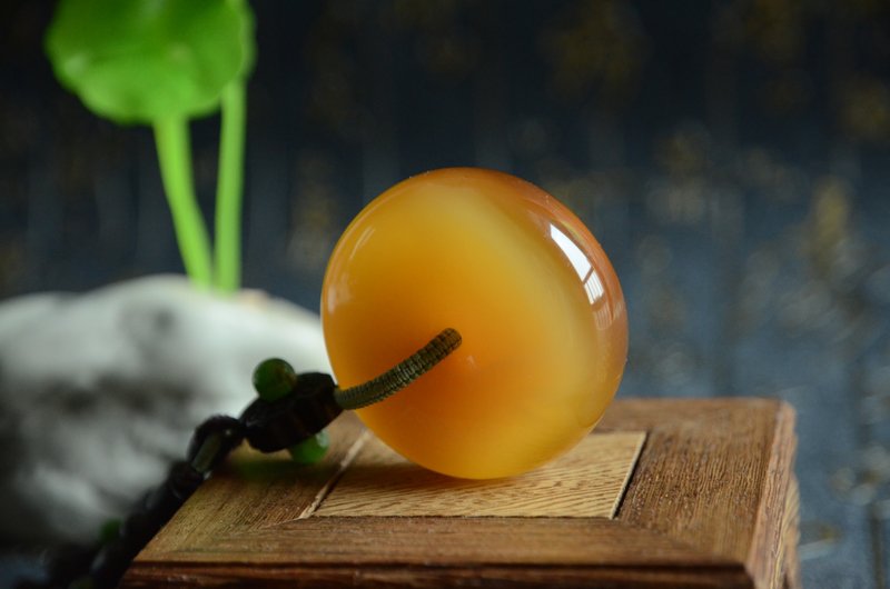 【清辉满】天然极品满蜜蜜蜡平安扣项链 - 项链 - 宝石 