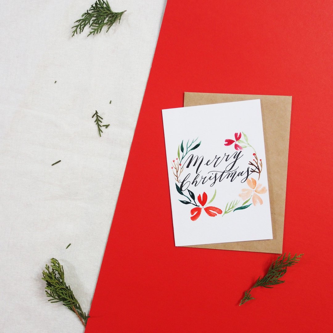 Mstandforc Christmas Wreath贺卡｜卡片｜圣诞卡｜贺卡｜圣诞 - 卡片/明信片 - 纸 多色