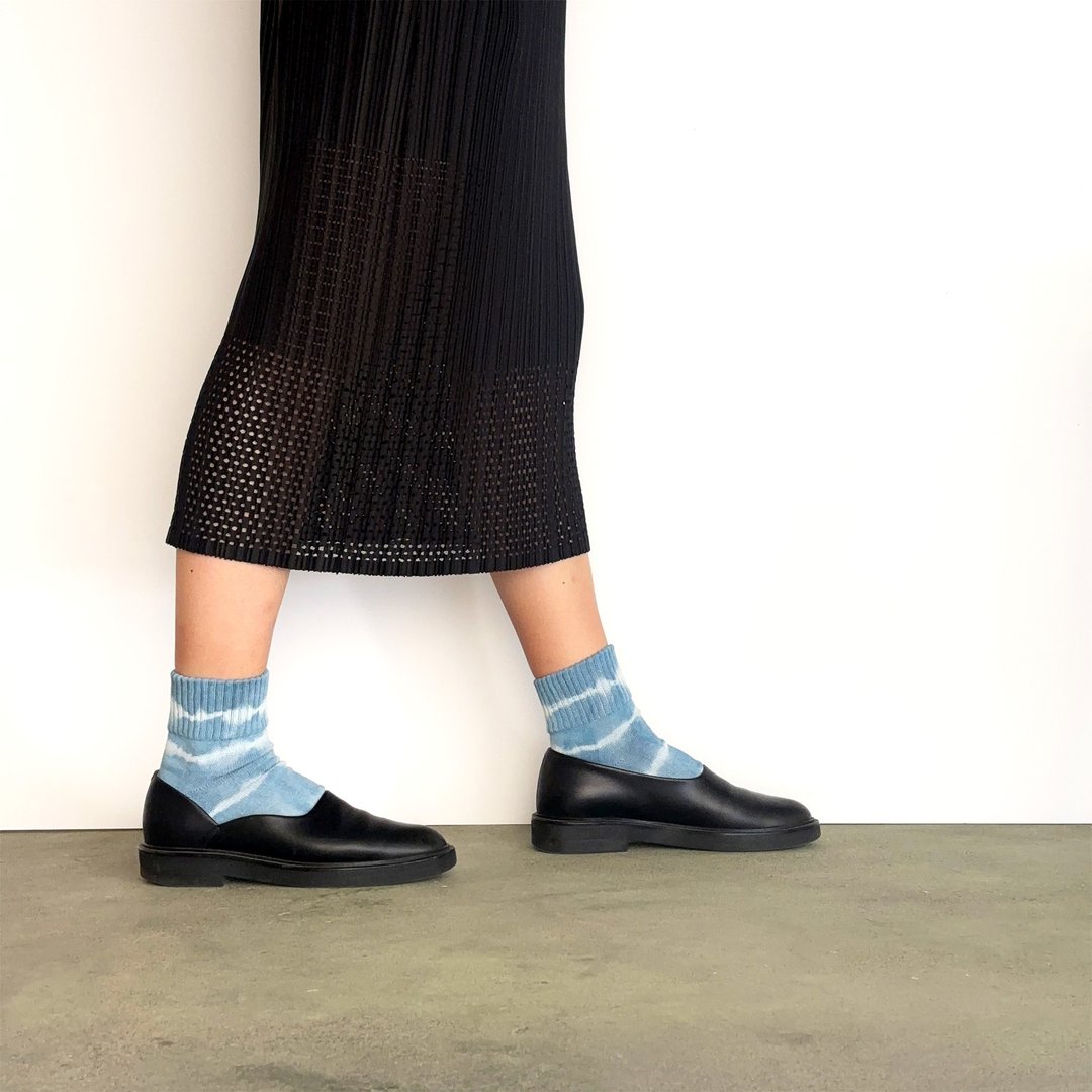 日本制造 靛蓝染色 JAPANBLUE INDIGO DYED SOCKS Tabi #2 - 袜子 - 棉 