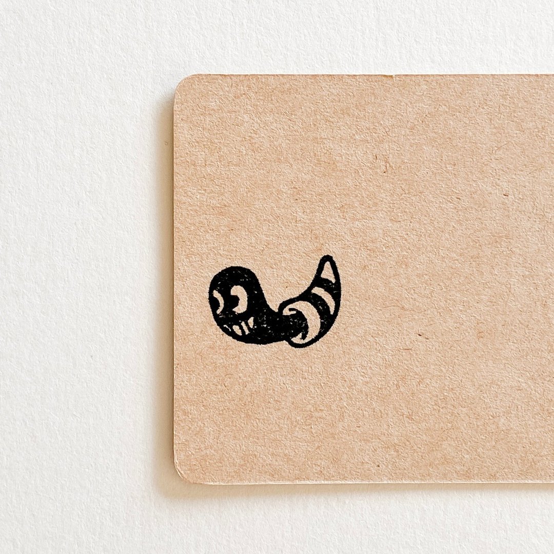 Blowing horn ghost ・ rubber stamp - 印章/印台 - 橡胶 白色