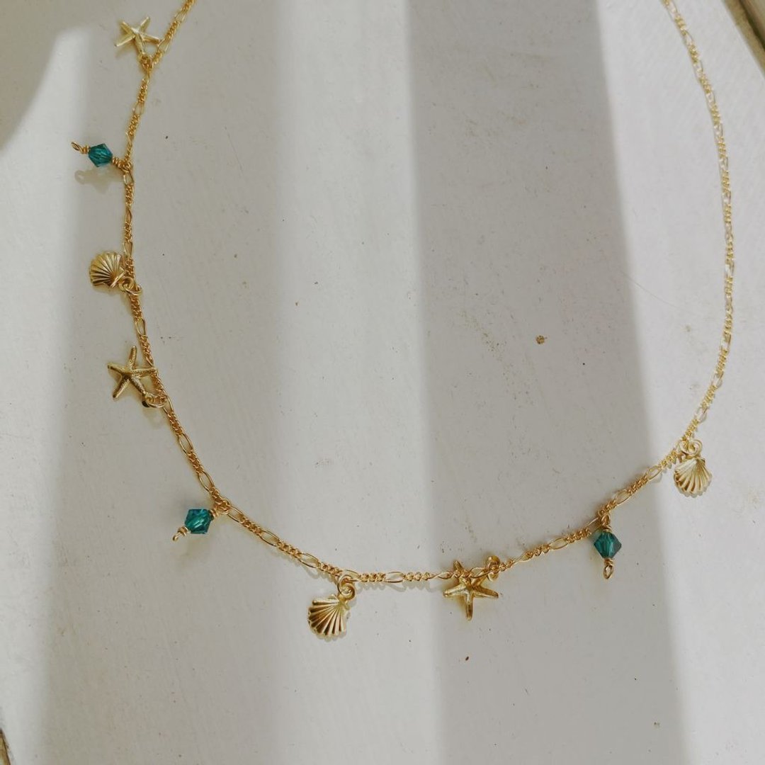 14KGF- 海女子项链 Marina necklace - 项链 - 贵金属 
