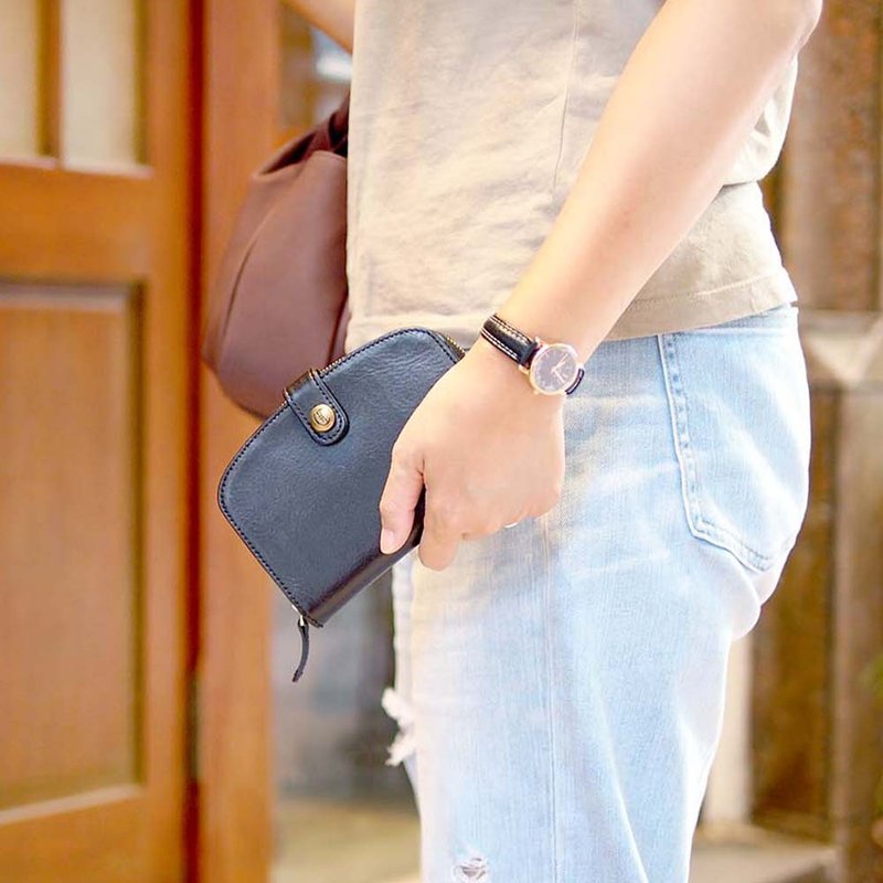 轻熟女格调 日本多夹层收纳短夹Made in Japan by CLEDRAN - 皮夹/钱包 - 真皮 