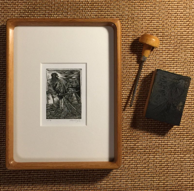 【木口木刻版画】God of the air - 海报/装饰画/版画 - 纸 黑色