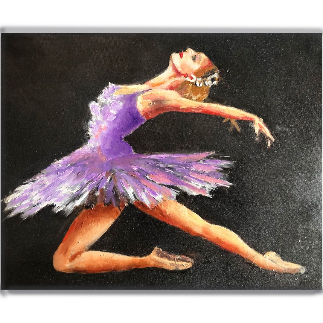舞女画 / 手工油画 / 芭蕾舞女演员原创艺术 - 海报/装饰画/版画 - 棉 