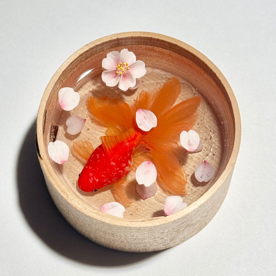 金鱼　樱花　摆饰　室内装饰 - 摆饰 - 树脂 