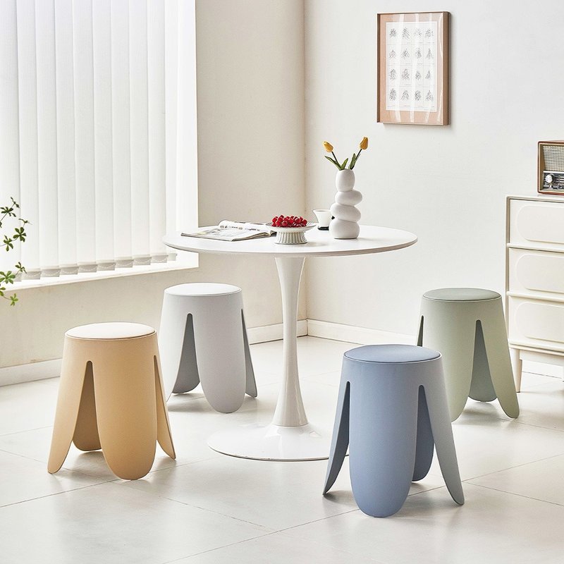 【双11福袋组合】香蕉皮革椅凳(2入) 圆凳 可堆叠 餐椅 化妆凳 - 椅子/沙发 - 其他材质 