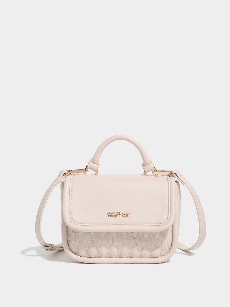 Deborah 间棉手提斜背袋 - 侧背包/斜挎包 - 其他材质 卡其色