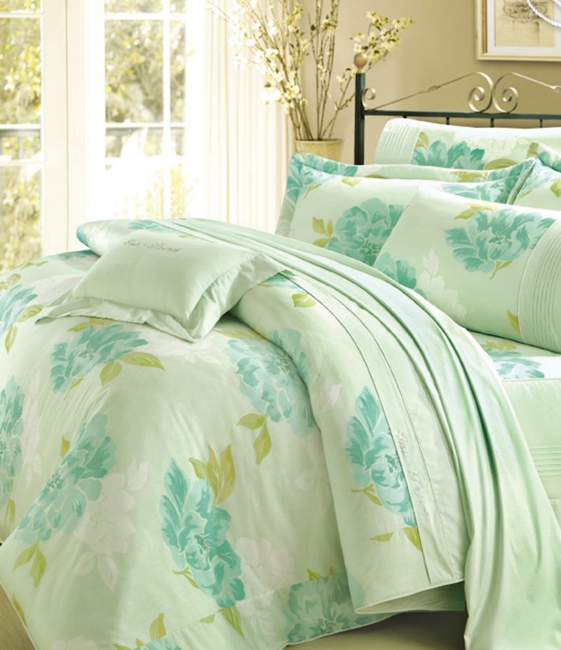 【R768 闪亮幸福】100% 40支精梳棉 床单组 - 寝具 - 棉．麻 绿色