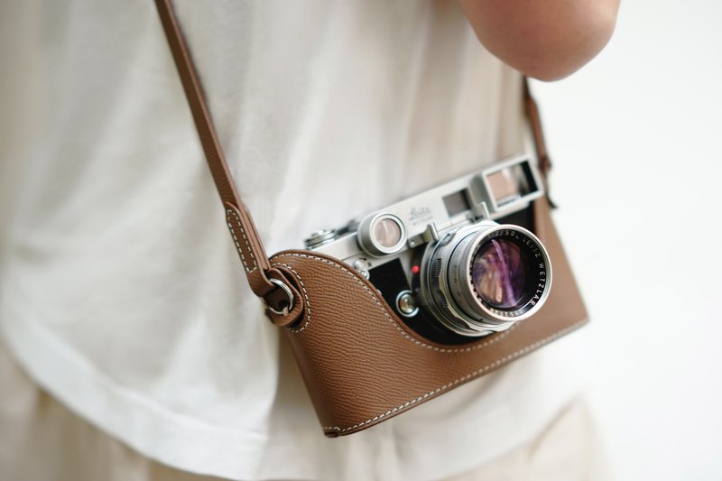 适用机型Leica M10/ M10R/ M10P 手掌纹皮革相机底座皮套 - 相机包/相机袋 - 真皮 多色