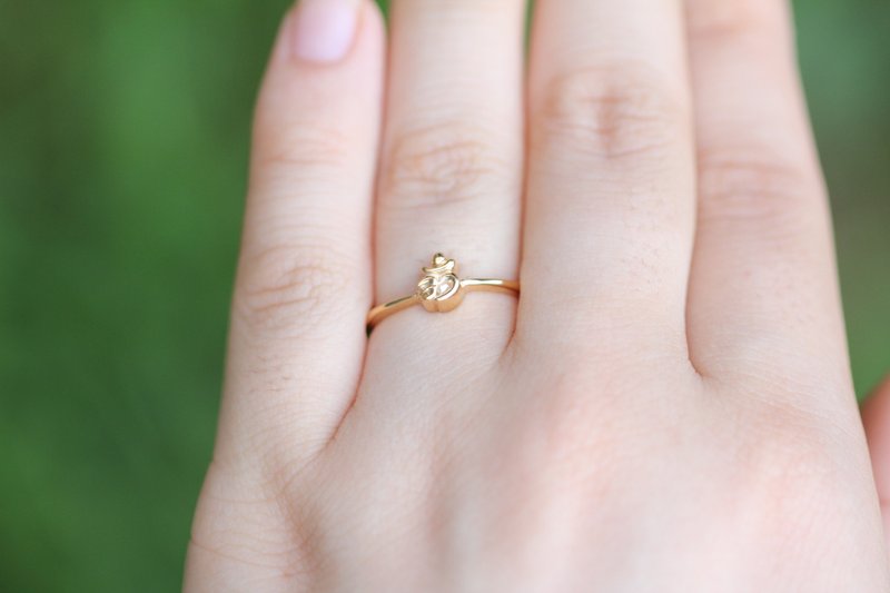 咒语 OM金戒指 - 戒指 - 其他金属 黄色