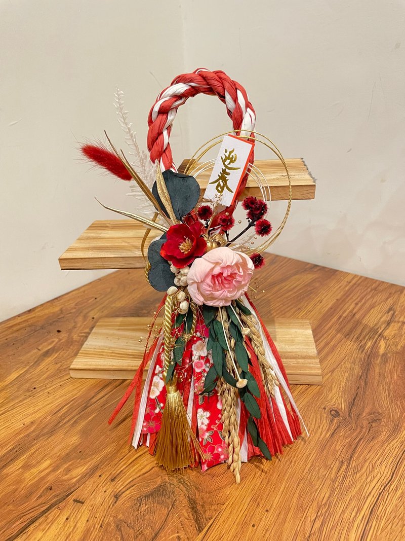 #长型注连绳  #新春挂饰 #新年礼物 #开幕礼 #入厝礼 #车内挂饰 # - 墙贴/壁贴 - 植物．花 红色