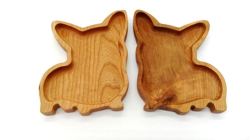 MicForest 微森林-十月旺--胡桃木 /樱桃木 - 浅碟/小碟子 - 木头 咖啡色