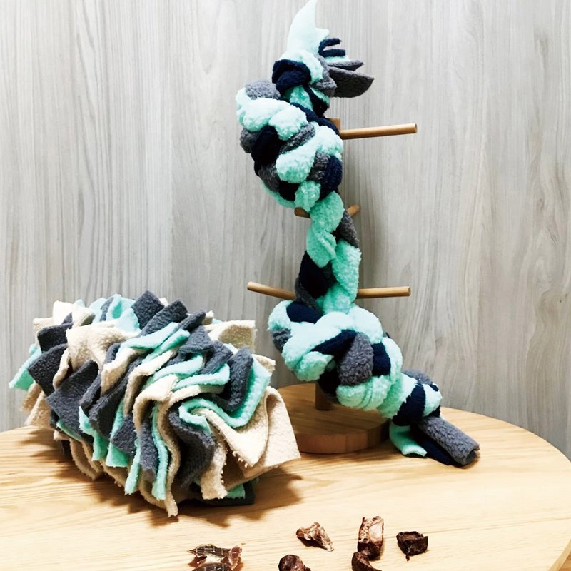 【手作玩具】宠物藏食千层烤肉串 + 花卷绳 (2 入组) - 玩具 - 聚酯纤维 多色