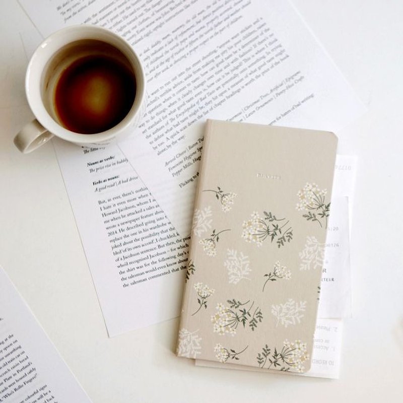 Dailylike 2018精装绑带时效月志-01蕾丝花,E2D06054 - 笔记本/手帐 - 纸 白色