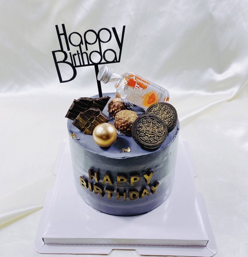 不醉不归 生日蛋糕 定制蛋糕 父亲节  6 8寸　限台南面交 - 蛋糕/甜点 - 新鲜食材 黑色