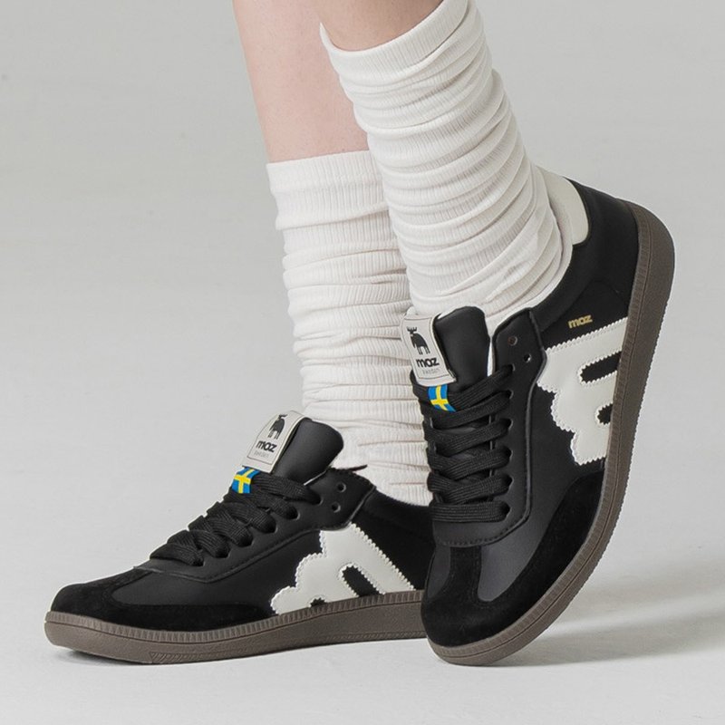 moz瑞典 驼鹿 经典再现 复古 德训鞋 (黑焦糖) - 其他 - 橡胶 黑色