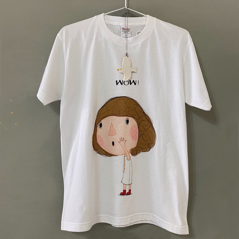 棉质短袖T-Shirt 白色 Dolly(朵力) WOW - 女装 T 恤 - 棉．麻 白色
