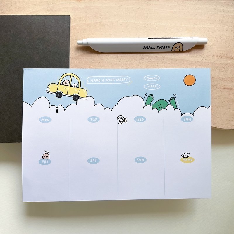 飞行小薯周计划表 - 笔记本/手帐 - 纸 蓝色