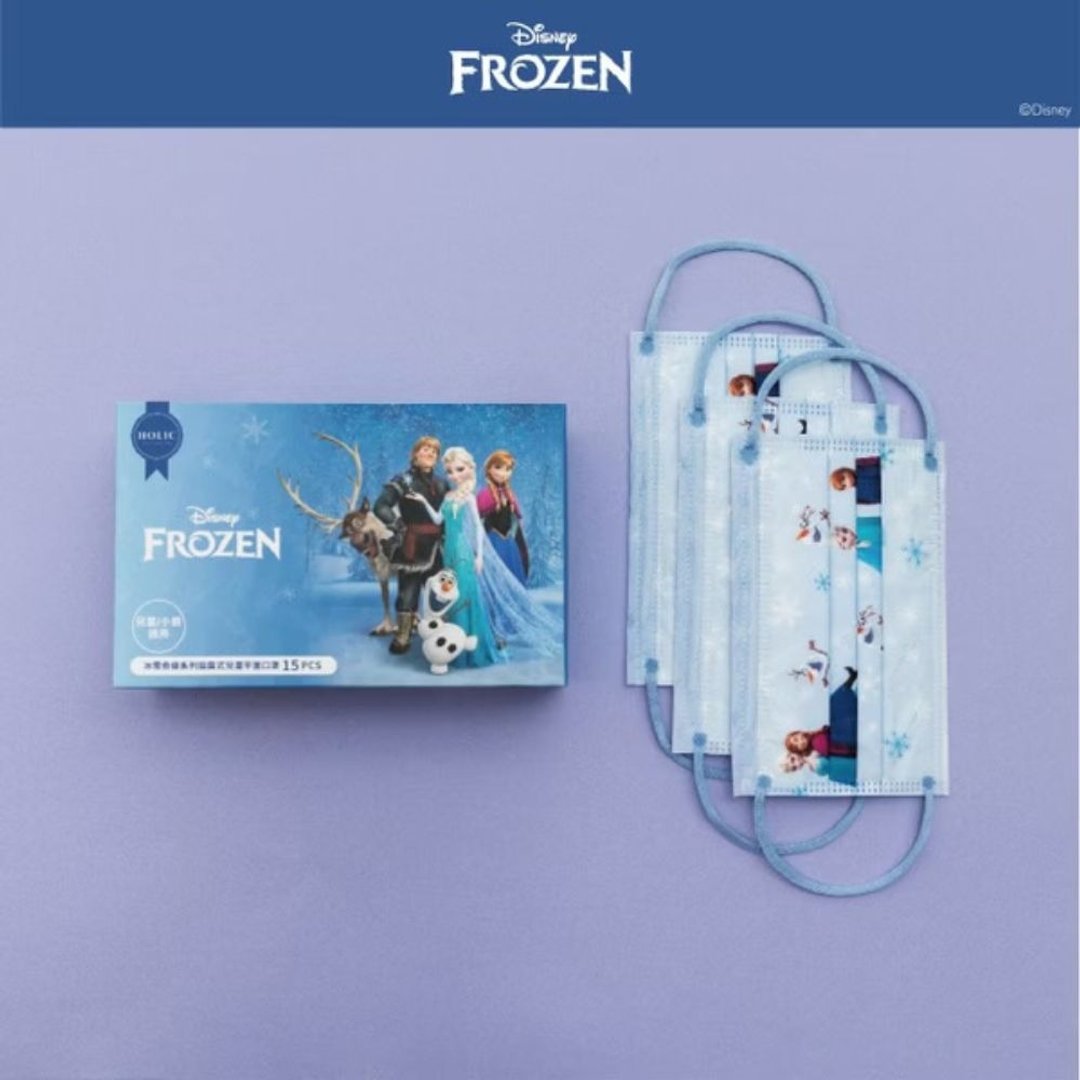 HOLIC-冰雪奇缘Frozen系列-大童平面口罩-经典人物(15片) - 口罩 - 其他人造纤维 多色
