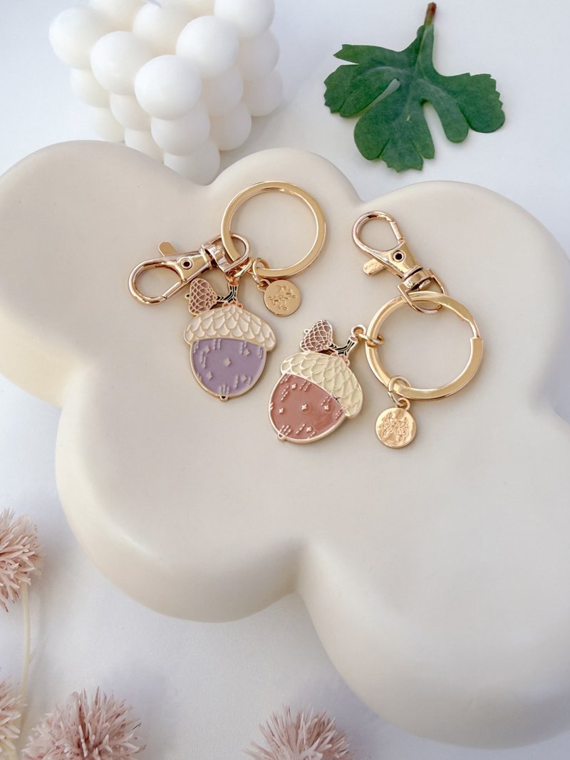 橡果钥匙圈 - 吊饰 - 其他金属 