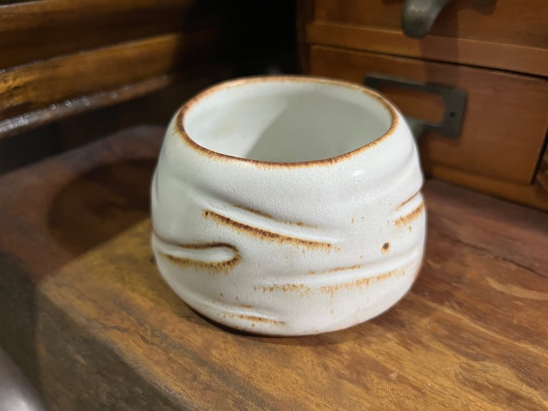 猪口杯 茶碗 握杯 - 酒杯/酒器 - 陶 白色