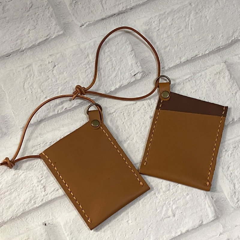 【U6.JP6 手工皮件】-纯手工缝制进口 万用卡套 / 悠游卡套 - 证件套/卡套 - 真皮 咖啡色