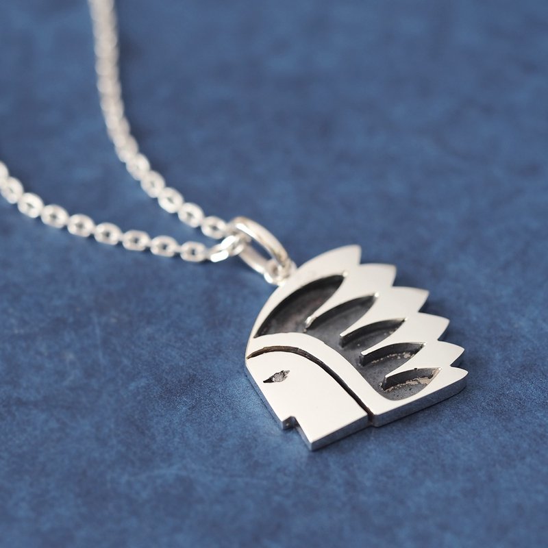 Indian Face 男款项链银925 - 项链 - 其他金属 银色