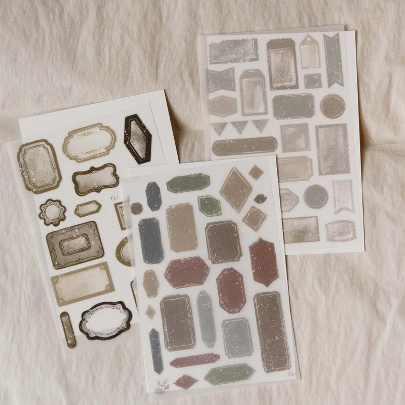 遗落的书信_老框 - 转印贴纸 - 贴纸 - 塑料 卡其色