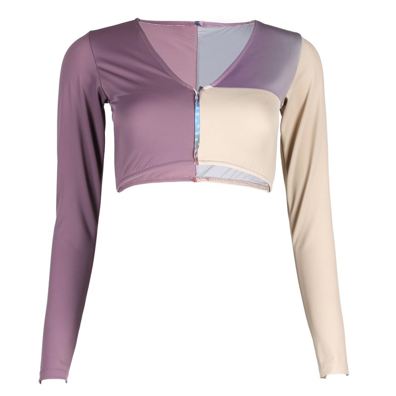 Ombre sleeve – 紫色 / 回收面料泳裝 (分开售卖) - 女装泳衣/比基尼 - 环保材料 紫色