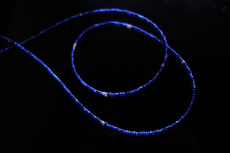 A Pure Person /  透蓝 / 日本珠 多用途口罩链 - 长链 - 玻璃 