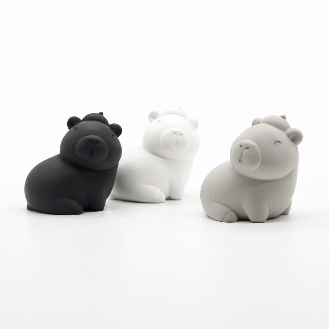 Capybara I 卡皮巴拉 I 水豚君扩香石 I 附5ml精油－马年开运小物 - 香薰/精油/线香 - 水泥 灰色
