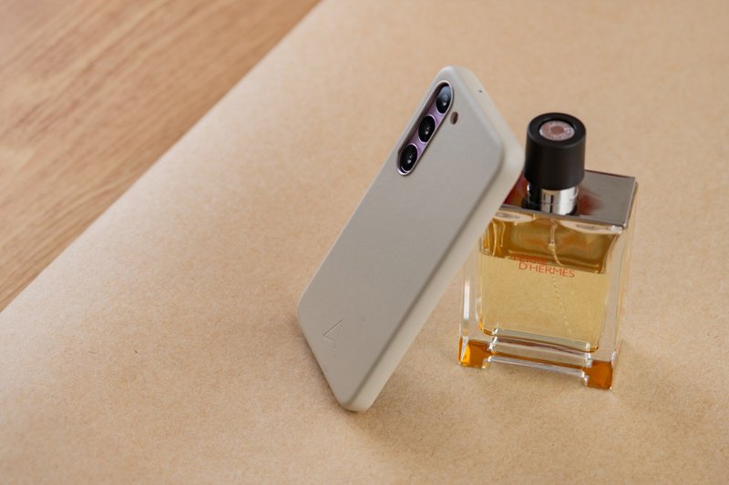 ARMOR Samsung Galaxy S23+/S23 全真皮电话保护壳_暮光白 - 手机壳/手机套 - 真皮 