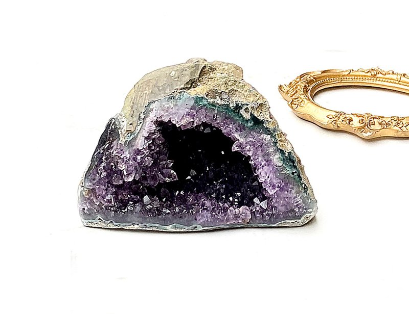 天然原皮原矿紫晶花洞 紫水晶洞 办公室 居家 疗愈 摆件 - 其他 - 水晶 紫色