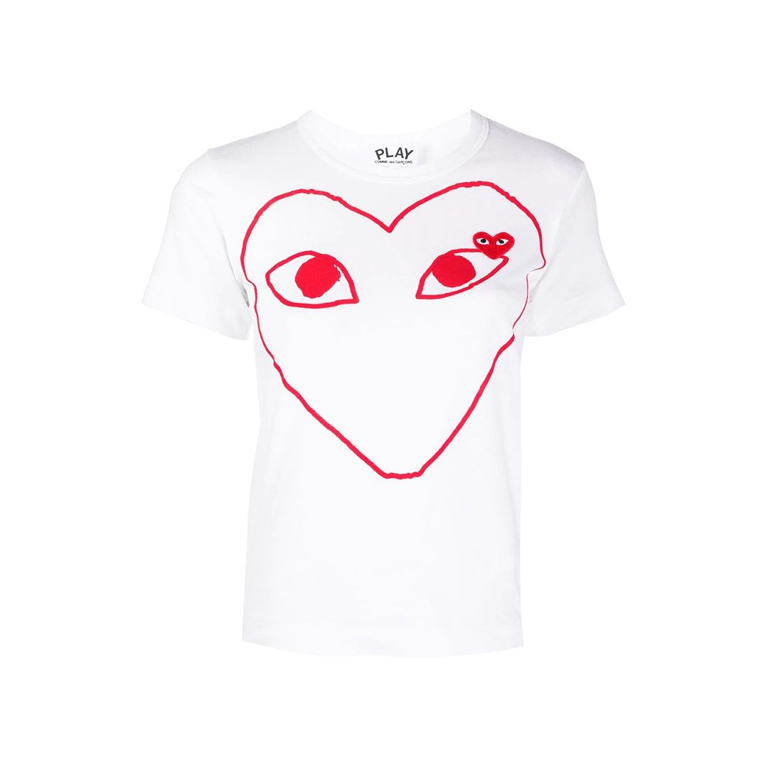 PLAY COMME DES GARÇONS T-shirt - 女装 T 恤 - 棉 白色