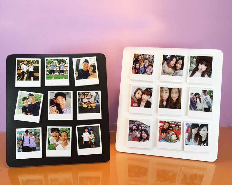 【定制化礼物】拍立得磁铁卡立框组2套 定制/情侣/情人节/礼物 - 冰箱贴/磁贴 - 纸 