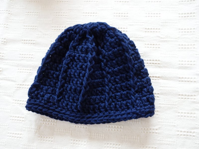 yuoworks / Knit hat / deep blue / beanie / wool - 帽子 - 纸 蓝色
