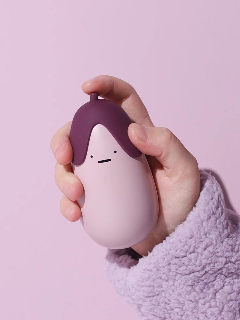 茄子暖手寶 快速充電寶 便攜迷你暖寶寶 快充移動電源 行動電源 - 手机充电及周边 - 塑料 紫色