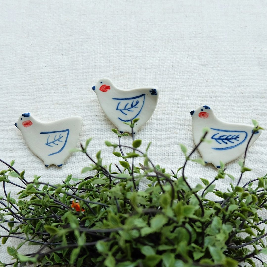 Chicken Brooch - 胸针 - 陶 