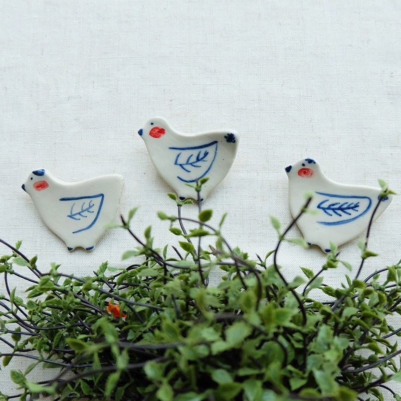 Chicken Brooch - 胸针 - 陶 