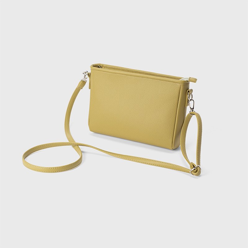 轻便斜背包 芥末绿 - 侧背包/斜挎包 - 人造皮革 绿色