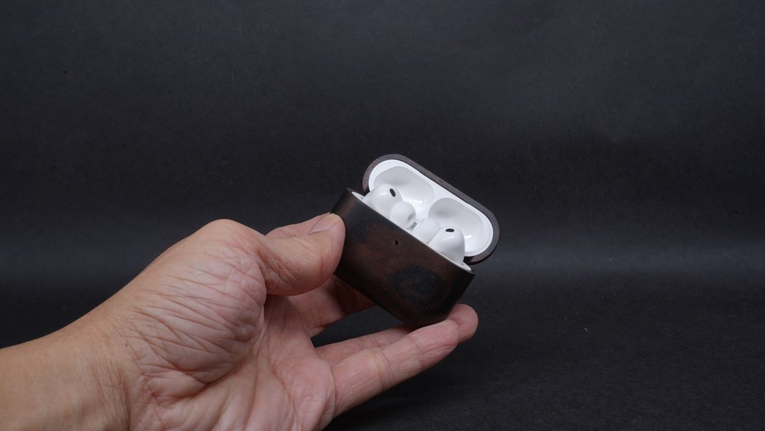 【免费定制】进口黑檀木 AirPods 全实木保护壳 低调奢 - 耳机收纳 - 木头 黑色