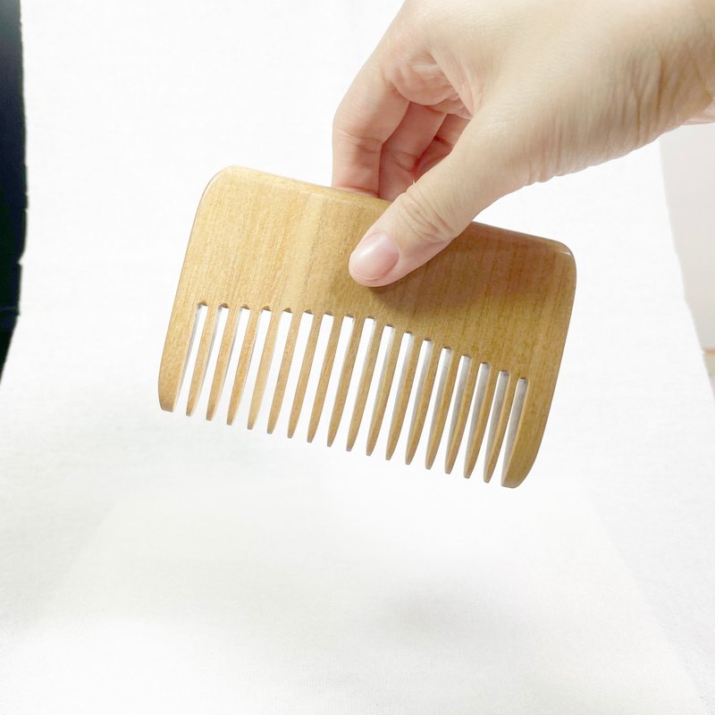 柚木・方形按摩梳 - 彩妆刷具/镜子/梳子 - 木头 咖啡色