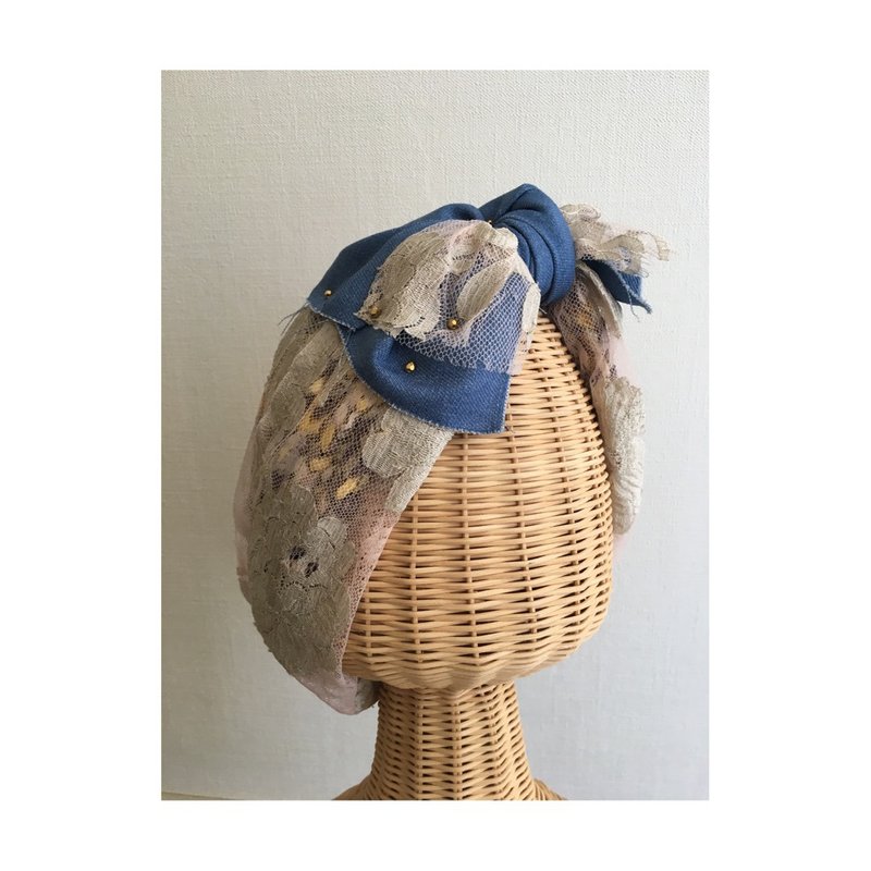 BigFlower/Beige - 发饰 - 尼龙 卡其色